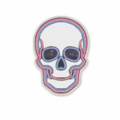 Sticker Crâne néon Patriot (Devant)