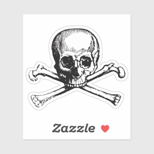 Sticker Crâne pirate (Feuille)