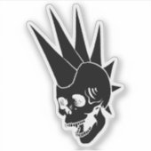 Sticker Crâne Punk personnalisable version 2 (Devant)