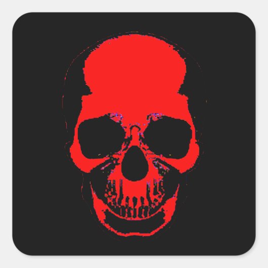 Sticker crâne rouge - Sticker crâne - Sticker crân (Devant)