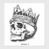 Sticker Crâne royal (Feuille)