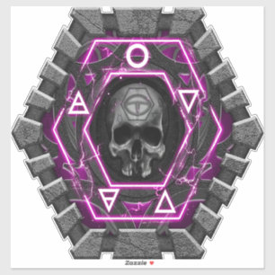 Sticker crâne Sigles et joints