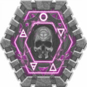 Sticker crâne Sigles et joints (Devant)