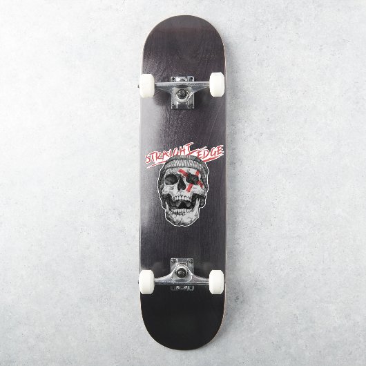 Sticker Crâne Straight Edge (Skateboard)