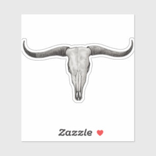 Sticker Crâne taureau Loghorn Steer