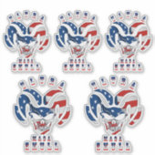 Sticker Crâne Ultra Maga | 8"x 8"- transparent brillant (Devant)