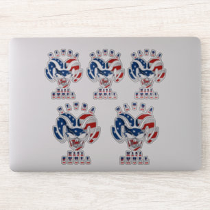 Sticker Crâne Ultra Maga   8"x 8"- transparent brillant