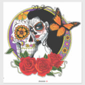 Sticker Crânes à sucre Art Nouveau (Feuille)