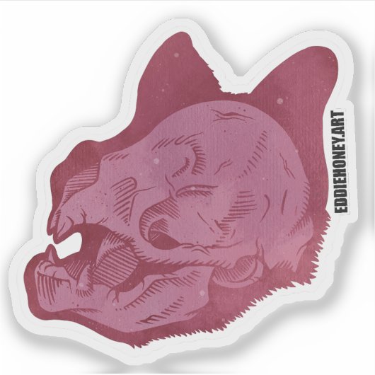 Sticker Crânes - chauve-souris vampire (Devant)