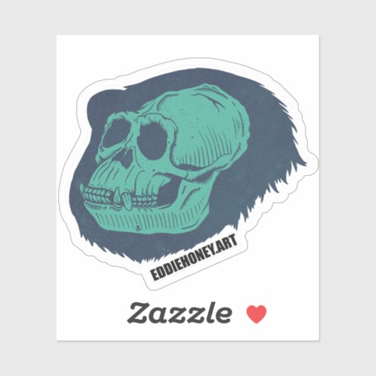 Sticker Crânes - Chimp (Feuille)