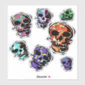 Sticker Crânes de Funk (Feuille)