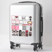 Sticker Crânes de Sucre Dark Romance 1 (Sur valise)