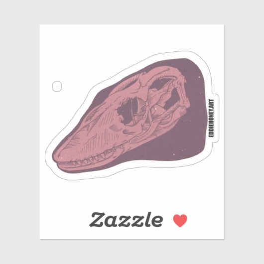 Sticker Crânes - Dragon de Komodo (Feuille)