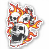 Sticker Crânes flamboyants (Recto)