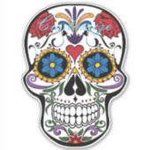 Sticker Crânes humains décorés Art Thunder_Cove (Devant)