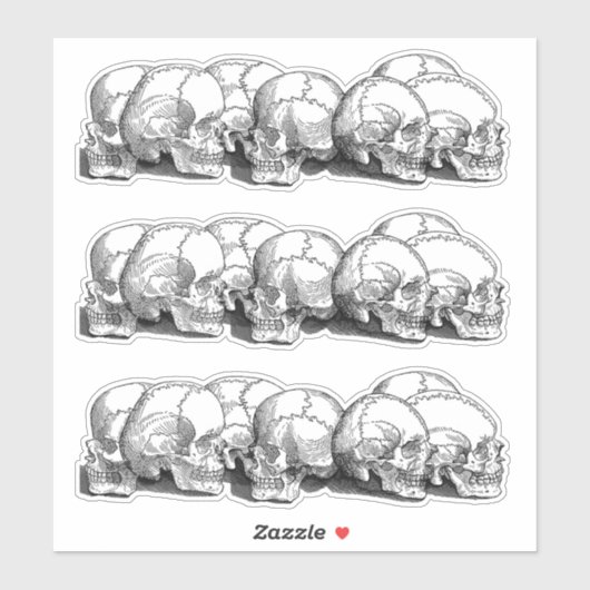 Sticker +|| Crânes Vintages ||+ (Feuille)