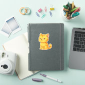 Sticker Cranky Orange Tabby Cat (Couverture iPad)