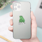 Sticker Crapaud Drôle - Allié Pas Grenouille (Téléphone)