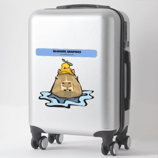 Sticker Crappybara (Sur valise)