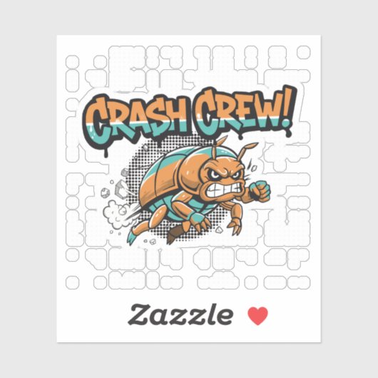 Sticker Crash Crew (Feuille)