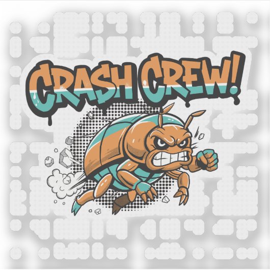 Sticker Crash Crew (Devant)