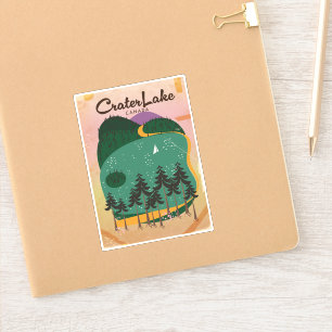 Sticker Crater lake Canada Affiche de voyage