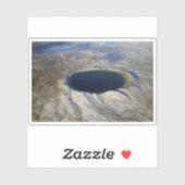 Sticker Cratère aérienne Pingualuit, Québec, Canada. (Feuille)