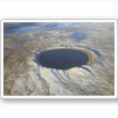 Sticker Cratère aérienne Pingualuit, Québec, Canada. (Devant)