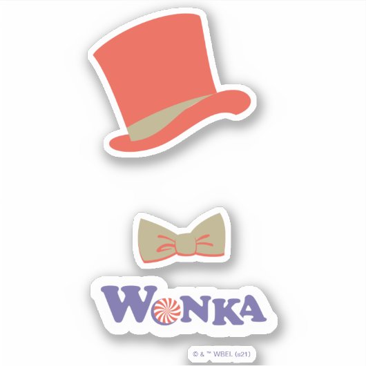 Sticker Cravate Wonka Top Hat & Bow (Devant)