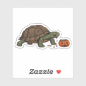 Sticker Crawl de Turtle Zombie - Halloween Éffrayant Lent (Feuille)
