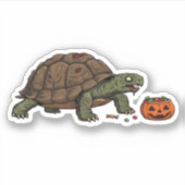 Sticker Crawl de Turtle Zombie - Halloween Éffrayant Lent (Devant)