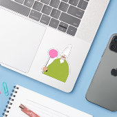 Sticker Crawly The Gnome Wizard (Ordinateur portable avec iPhone)