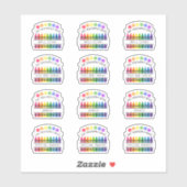 Sticker Crayon Stars Récompense Étudiant Motivant Professe (Feuille)