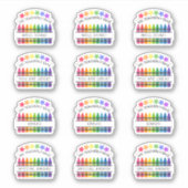 Sticker Crayon Stars Récompense Étudiant Motivant Professe (Devant)