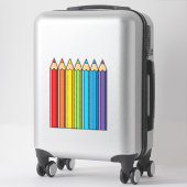 Sticker Crayons de couleur arc-en-ciel (Sur valise)