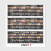 Sticker Crayons de couleur pour l'enseignant Ensemble d'ét (Feuille)