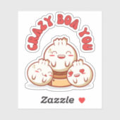 Sticker Crazy Boa You - Cute Bao Food Pun (Feuille)