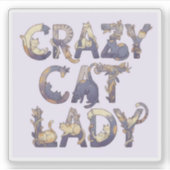Sticker Crazy Cat Lady (Devant)
