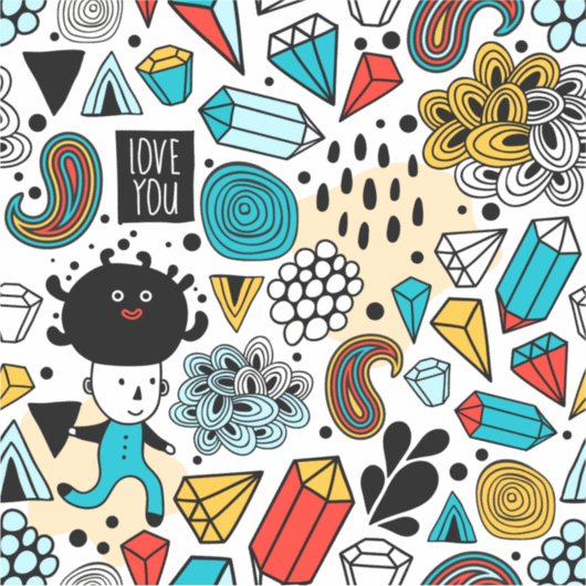 Sticker Crazy head (Devant)