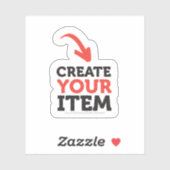 Sticker CREATE-YOUR-OUR do-it-yourself Téléchargez votre c (Feuille)
