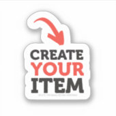 Sticker CREATE-YOUR-OUR do-it-yourself Téléchargez votre c (Devant)