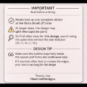 Sticker Create Your Own Pair of Custom Quote Verse Orge XS