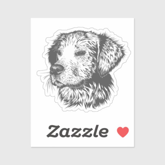 Sticker Create Your Own Pet Dog Customized (Feuille)