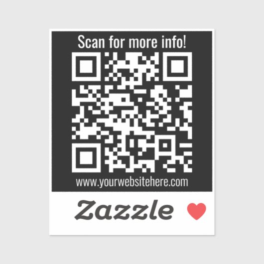Sticker Create Your Own QR Code | Transperant (Feuille)