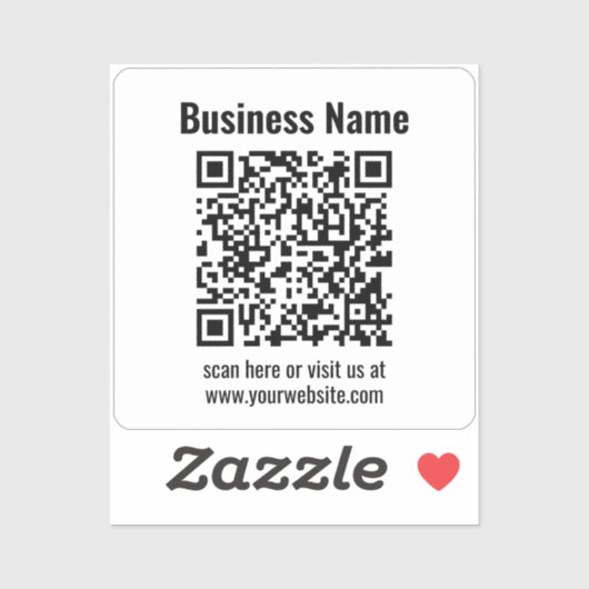 Sticker Create Your Own QR Code | Transperant (Feuille)
