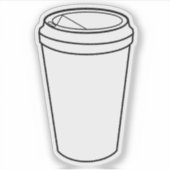 Sticker Création graphique de tasse de café à emporter vin (Devant)