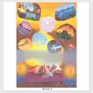 Sticker Création Mère Déesse Rêves Mondes Imaginaire Amour