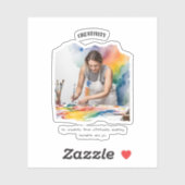 Sticker Créativité Affirmation positive (Feuille)