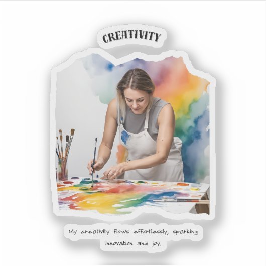 Sticker Créativité Affirmation positive (Devant)