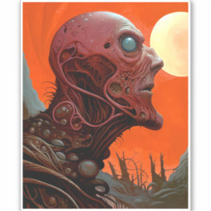 Sticker Créature Alien Sci-fi Horreur Art